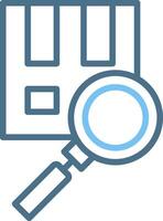 Package Checking Line Two Colour Icon Design vector