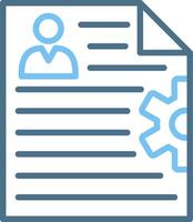 Portfolio Line Two Colour Icon Design vector