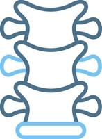 Spinal Cord Line Two Colour Icon Design vector