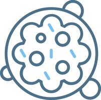 Cancer Cell Line Two Colour Icon Design vector