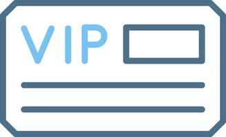 Vip Card Line Two Colour Icon Design vector