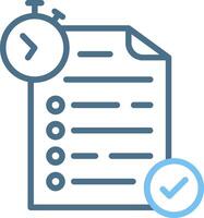 Test Line Two Colour Icon Design vector