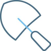 Trowel Line Two Colour Icon Design vector