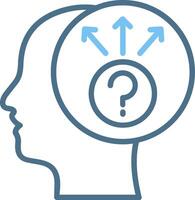 Uncertainty Line Two Colour Icon Design vector
