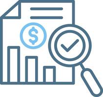 Verification Line Two Colour Icon Design vector