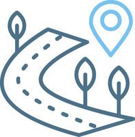 Path Line Two Colour Icon Design vector
