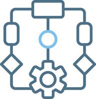 Program Line Two Colour Icon Design vector