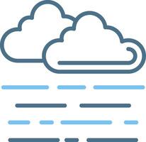 Foggy Line Two Colour Icon Design vector