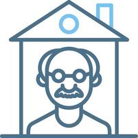 Isolation Line Two Colour Icon Design vector