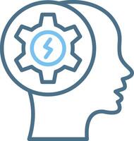 Mindset Line Two Colour Icon Design vector