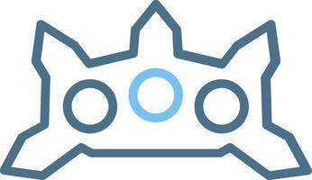 Ninja Knuckle Line Two Colour Icon Design vector
