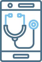OnLine Two Colour Healthcare Line Two Colour Icon Design vector
