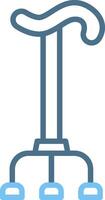Walking Stick Line Two Colour Icon Design vector