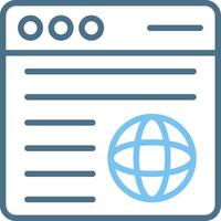 Website Line Two Colour Icon Design vector