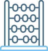 Abacus Line Two Colour Icon Design vector