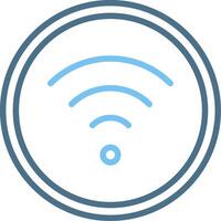 Wifi Signal Line Two Colour Icon Design vector