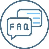 Faq Line Two Colour Icon Design vector