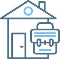 Work From Home Line Two Colour Icon Design vector