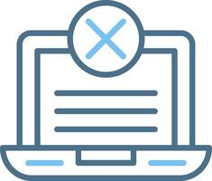 Access Denied Line Two Colour Icon Design vector