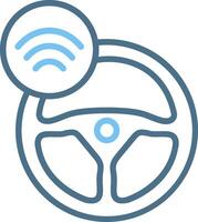 Autopilot Line Two Colour Icon Design vector