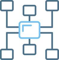 Mind Map Line Two Colour Icon Design vector