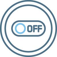 Off Line Two Colour Icon Design vector