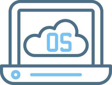 Operating System Line Two Colour Icon Design vector