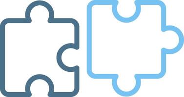 Puzzle Line Two Colour Icon Design vector
