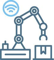 Robot Arm Line Two Colour Icon Design vector