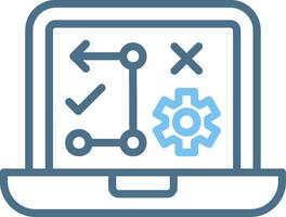 Strategic Planning Line Two Colour Icon Design vector