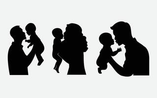 Flat design people kissing pose silhouette vector