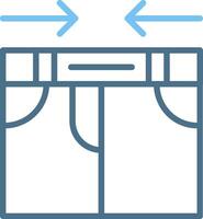 Waist Line Two Colour Icon Design vector