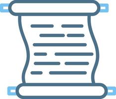 Ninja Scroll Line Two Colour Icon Design vector