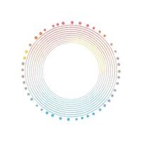 dotted circular frame design gradient color vector