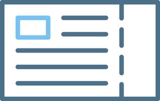 Pass Line Two Colour Icon Design vector