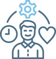 Organized life Line Two Colour Icon Design vector