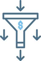 Sales PipeLine Two Colour Dollar Line Two Colour Icon Design vector
