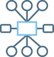 Hierarchy Line Two Colour Icon Design vector