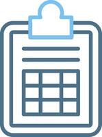 Board Line Two Colour Icon Design vector