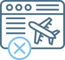 Cancelled Line Two Colour Icon Design vector