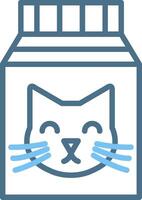 Cat Food Line Two Colour Icon Design vector