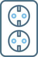 Socket Line Two Colour Icon Design vector