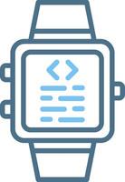 Smartwatch Line Two Colour Icon Design vector