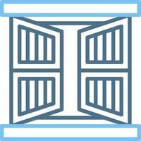 Window Line Two Colour Icon Design vector