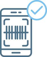 Barcode Line Two Colour Icon Design vector