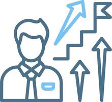 Career Path Line Two Colour Icon Design vector
