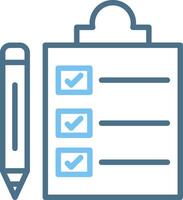 Check List Line Two Colour Icon Design vector
