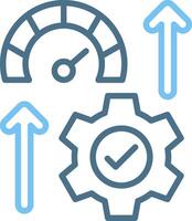 Development Line Two Colour Icon Design vector
