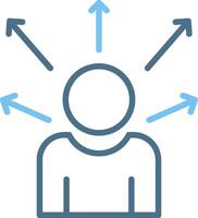 User Line Two Colour Icon Design vector