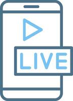 Live Line Two Colour Icon Design vector